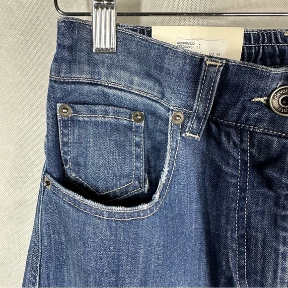 Eleventy Womens High Rise Straight Leg Blue Denim Wash Size US 2 - Picture 8 of 14